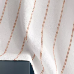 Torchon pur coton lavé motif jacquard blanc orange Rimini terracotta