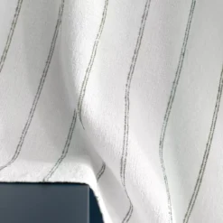 Torchon pur coton lavé motif jacquard blanc vert Rimini verde