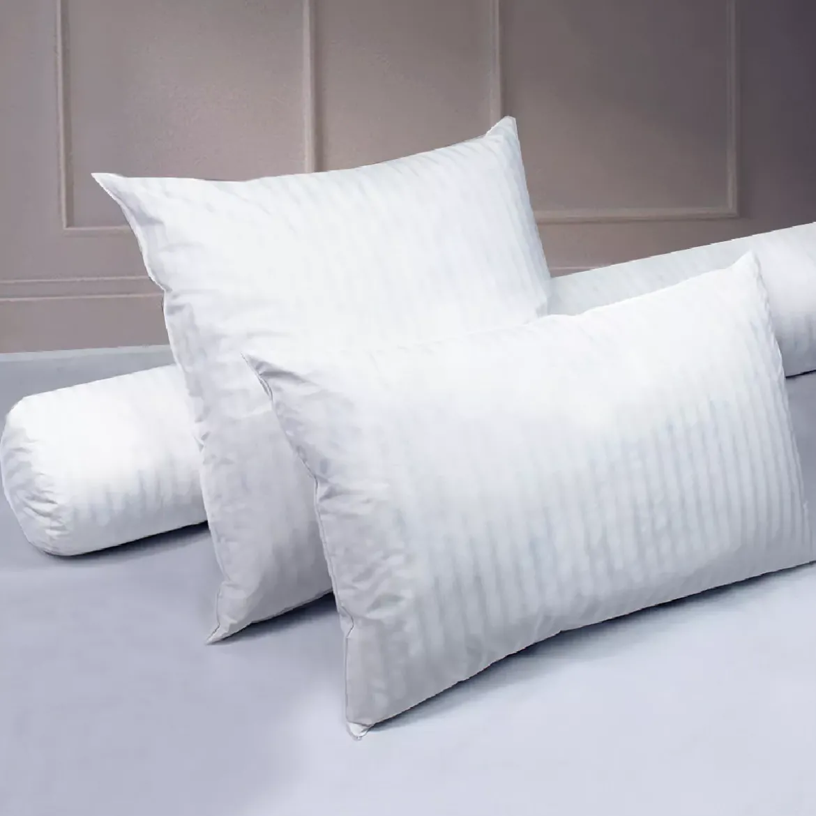 Traversin fibres naturelles blanc Vallon confort ferme